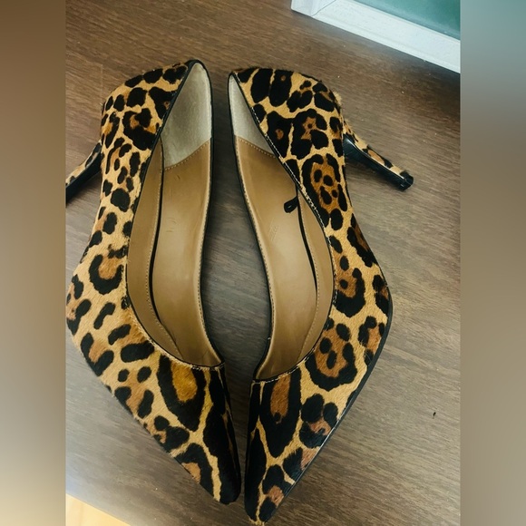 Calvin Klein Gayle Calf Hair Leopard Print Pointed Toe Heel size 8 - Picture 5 of 9
